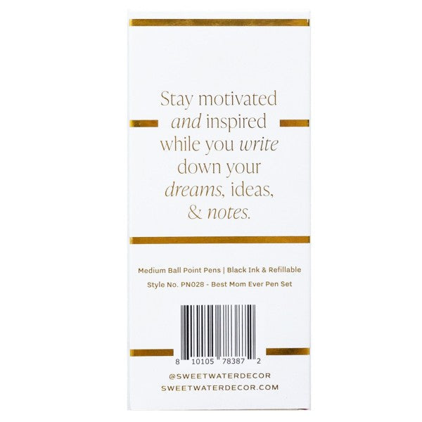 Product packaging with motivational text and branding on a white background