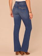 Democracy Ab solution High-Rise Itty Bitty Boot Jeans in Blue - back view