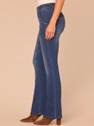 Democracy Ab solution High-Rise Itty Bitty Boot Jeans in Blue - side view